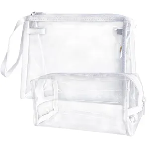 Хит продаж, новая однотонная ПВХ Виниловая пластиковая сумка для покупок на заказ, Модная Портативная сумка на молнии