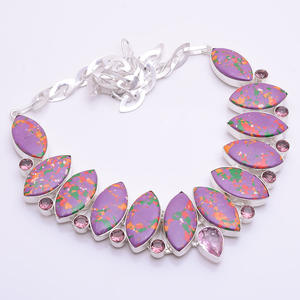 <b>925</b> Solid <b>Silver</b> Gemstone <b>Necklace</b>, Natural Amazonite Gemstone <b>Silver</b> Jewelry, Exporter <b>Silver</b> Gemstone <b>Necklace</b> Jewelry - Product Image 6