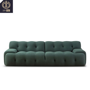 Grand canapé 3 places contemporain en tissu élastique respirant, vert foncé - Product Image 2