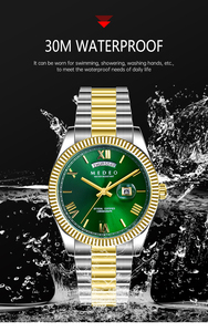 最高のクォーツ時計スポーツデートステンレス鋼防水時計ファッション高級メンズビジネス腕時計 - Product Image 3