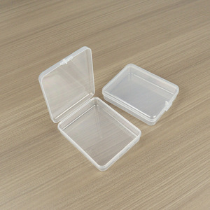 Transparent Rectangular PP Plastic Storage <b>Box</b> 9x11.2x2.7cm For <b>Makeup</b> Organizers Desktop Parts Container - Product Image 2