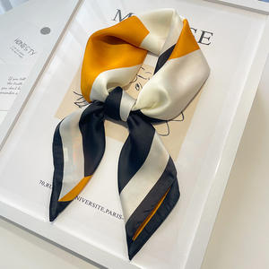 新着 ファッション 夏 花柄プリント 70*70cm シルキーサテン スクエアスカーフ 女性用ヒジャブ ヘッドスカーフ ショール - Product Image 2