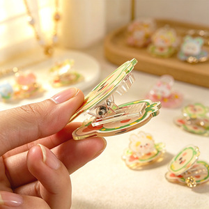 NASNAK Spot Small Animal Hand Account Cute Cartoon Acrylic Transparent Pp Clip Student Snack Note Custom Clips Souvenir - Product Image 4