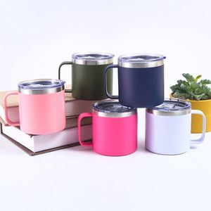 Taza de Café de Viaje con Tapa y Asa, Logotipo Personalizado, Grabado Láser, Impresión UV, Diseño Clásico para Camping, 12/14/16/24 oz - Product Image 2