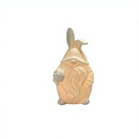Figur Resin Paskah dengan Lampu, Dekorasi Dalam Ruangan Desain Kelinci Kurcaci