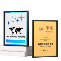 Plaque commémorative d'honneur de la chambre de commerce de l'agent de licence en aluminium créatif Plaque en métal de certificat personnalisé