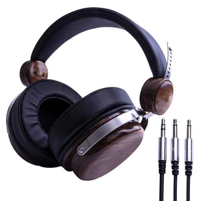 New LINX JL Chipset HIFI Sound Effect High-end Ear Eco-friendly Wood IPX-3 Waterproof 50mm Custom Cable Recording Headphones