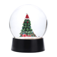 Dekorasi Bola Natal Resin Bola Salju Buatan Kerajinan Pohon Natal Model Patung Pohon Natal Ornamen Bola Salju