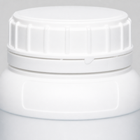 Bouteille en plastique ronde à large ouverture de 1000 ml en HDPE de 63 mm, pot de stockage pour comprimés, capsules et poudres