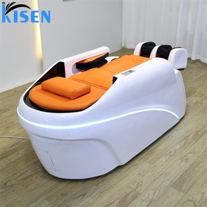 เตียงสระผมไฟฟ้าปรับระดับได้ Kisen Black White พร้อมบริการนวดศีรษะ  สำหรับร้านเสริมสวย  ปรับแรงดันไฟฟ้าได้ตามต้องการ - Product Image 4
