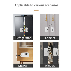 Verrou de sécurité à câble auto-adhésif avec mot de passe, anti-enfants, pour armoire, réfrigérateur, fenêtre, tiroir, rangement - Product Image 2
