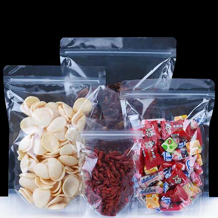 Foil Pouch Standing Up Spice Bag Clear Window Food Packaging Bag Metalized Stand Up Pouch With Zipper