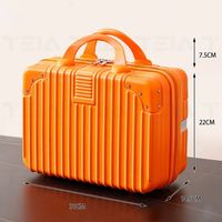 Valise vintage à main, petite valise de voyage, trousse de maquillage, boîte de rangement cadeau, compatible avec les chariots de 14 pouces, étanche
