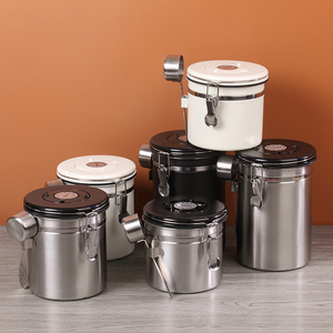 Moderner Edelstahl-Kaffeesatzbehälter (1,2-2,8L) mit Druckverschluss, umweltfreundlich, spülmaschinenfest, mit integriertem Ventil - Product Image 4