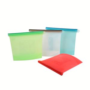 Bolsas de Silicona Plegables Reutilizables con Logotipo Personalizado para Alimentos, Bolsas de Almacenamiento de Alimentos de Silicona Reutilizables con Cierre Ecológico - Product Image 3
