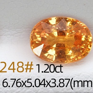 Natural Spessartite Garnet Oval Faceted 1.87ct Vivid Orange Loose Stone for Jewelry Making - Product Image 5