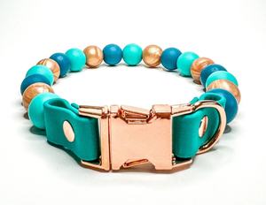 <span class=keywords><strong>Collar</strong></span> de perro personalizado elegante <span class=keywords><strong>collar</strong></span> de nailon con cuentas de silicona personalizadas y hebilla personalizable elegante - Product Image 1