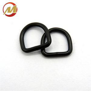Venta al por mayor de moda D soldado con autógena forma sólida D anillos anillo negro para bolsas o maleta - Product Image 4