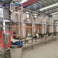 Purificador de máquina de refinería de aceite vegetal comestible para cocinar aceite de almendra de palma con tanque blanqueador de desgomado decolorante desodorante