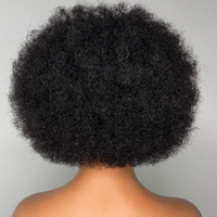Perruque courte coupe pixie bouclée afro tressée avec dentelle frontale 13*4, 100% cheveux humains brésiliens, vente en gros d'usine de perruques frontales bouclées
