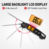Termometer Daging Lipat Digital ThermoPro TP603 dengan Pembacaan Cepat dan Layar LCD, Termometer Tahan Air