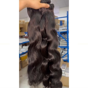 Pleine tête 3B3C birman bouclés cheveux bruts Double trame extensions vague cambodgienne bouclés faisceaux de vague naturelle - Product Image 1