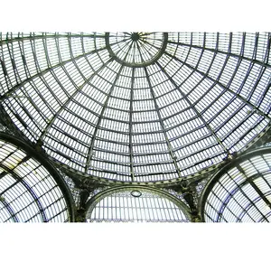 Steel raum rahmen struktur glas atrium dome dach