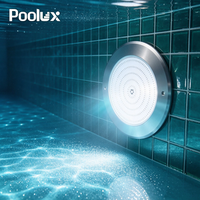 Projecteur LED pour piscine Poolux 8 mm ultra-fin en acier inoxydable 316SS, étanche IP68, alimentation 12V/24V, lampe sous-marine pour applications piscinales