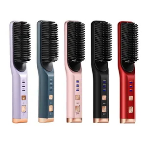 Cordless Hair Straightener Iron Curler With Comb Creative Gift For Man And Women