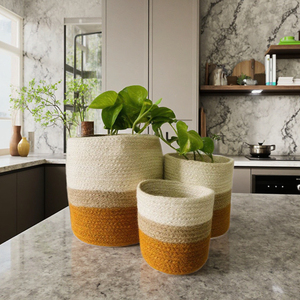 Vente directe d'usine jardinière en corde de jute en coton de qualité supérieure pour la décoration intérieure jardinières d'intérieur de fête exportation de haute qualité à bas prix - Product Image 6
