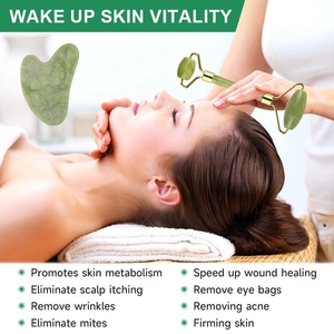 <span class=keywords><strong>Set</strong></span> Massaggiatore Facciale con <span class=keywords><strong>Rullo</strong></span> <span class=keywords><strong>di</strong></span> <span class=keywords><strong>Giada</strong></span> Xiuyan Verde e Pietra Gua Sha - Product Image 6