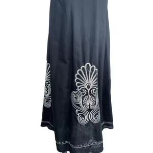 เดรสยาวสไตล์วินเทจปักลายสวยงามสำหรับผู้หญิง แฟชั่นฤดูร้อนแบบสั่งตัดได้ เหมาะสำหรับใส่ไปชายหาด - Product Image 4