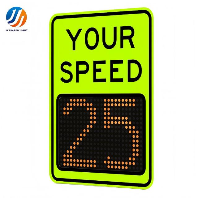Fluorescent Yellow Green 28" Radar Feedback Sign for School Zones and Work Zones