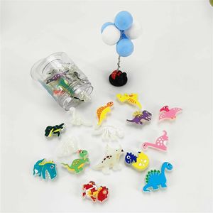 Breloques lumineuses 2D en PVC fluorescent pour chaussures, motif <span class=keywords><strong>dinosaure</strong></span>, pour sacs de plage souples, décorations en plastique à position supérieure - Product Image 5