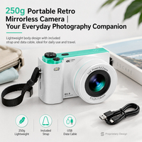 4K Fotoğraf Çekimi Aynasız Fotoğraf Makinesi 64MP AF Döner Ekran Döner Düğme 2000mAh 256GB MOV CPC Sertifikalı Cihaz Başlangıç Seviyesi İçin