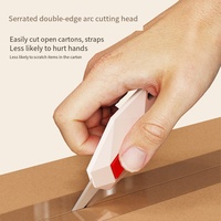 Couteau utilitaire rétractable mini portable anti-résidus, ouvre-emballage sûr pour l'ouverture de colis express