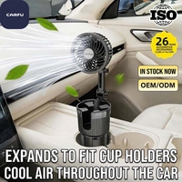 Support de tasse universel pour voiture avec ventilateur de refroidissement à 2 vitesses, bras d'extension réglable, support de boisson multifonction pour voiture