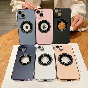Lente de cámara AG, carcasa de vidrio mate con orificio para <span class=keywords><strong>el</strong></span> logotipo para <span class=keywords><strong>iPhone</strong></span> 14 <span class=keywords><strong>13</strong></span>, funda para <span class=keywords><strong>iPhone</strong></span> 14 <span class=keywords><strong>pro</strong></span> <span class=keywords><strong>Max</strong></span> - Product Image 1