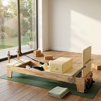 Elink E-01 Reformer de Pilates en bois de chêne - Équipement de fitness multifonctionnel réglable pour le yoga, design durable et écologique, garantie de 3 ans