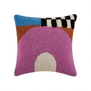Designer Tufted Boho Wool Cushion Cover By <b>Indian</b> Textiles H/L Handwoven Decorative <b>Throw</b> Pillow Luxury Boho Pillow Hot Selling - Product Image 1