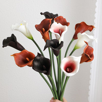 Fleur artificielle en PU, lys calla à longue tige, décoration pour la maison, salon, fleur artificielle, arrangement de mariage, disponible en gros, personnalisation possible