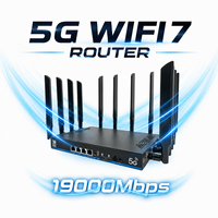 Routeur Wi-Fi7 19000Mbps MT7988AV Quad Core 1.8GHz avec modem 5G routeur tri-bande 5g avec carte SIM Enterprise Wifi