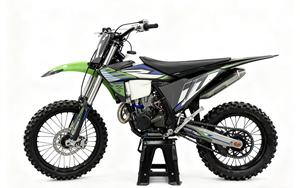 มอเตอร์ไซค์วิบากสำหรับแข่ง รุ่น Pro Racing สีเขียว-น้ำเงิน ลายกราฟิก ใช้เชื้อเพลิงเบนซิน 200-400 ซีซี ความเร็ว 80 กม./ชม. สำหรับผู้ใหญ่ รุ่น HXZ YBS300 - Product Image 4