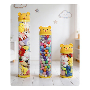 Offre Spéciale : Boîte de <span class=keywords><strong>Rangement</strong></span> Décorative Moderne en Plastique Transparent Jaune Tigre pour Poupées, Idéale pour la Chambre d'Enfant ou le Salon - Product Image 1