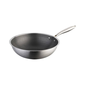 <span class=keywords><strong>Wok</strong></span> chinois antiadhésif en acier inoxydable triple couche pour cuisine économe en énergie, vente en gros - Product Image 4