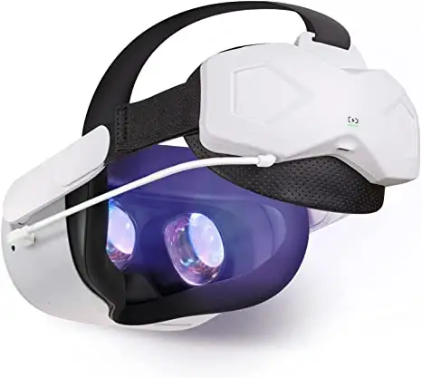 Para Oculus For Quest 2 headband de energia móvel é confortável de usar acessórios do mundo virtual suporte cabeça ajustável