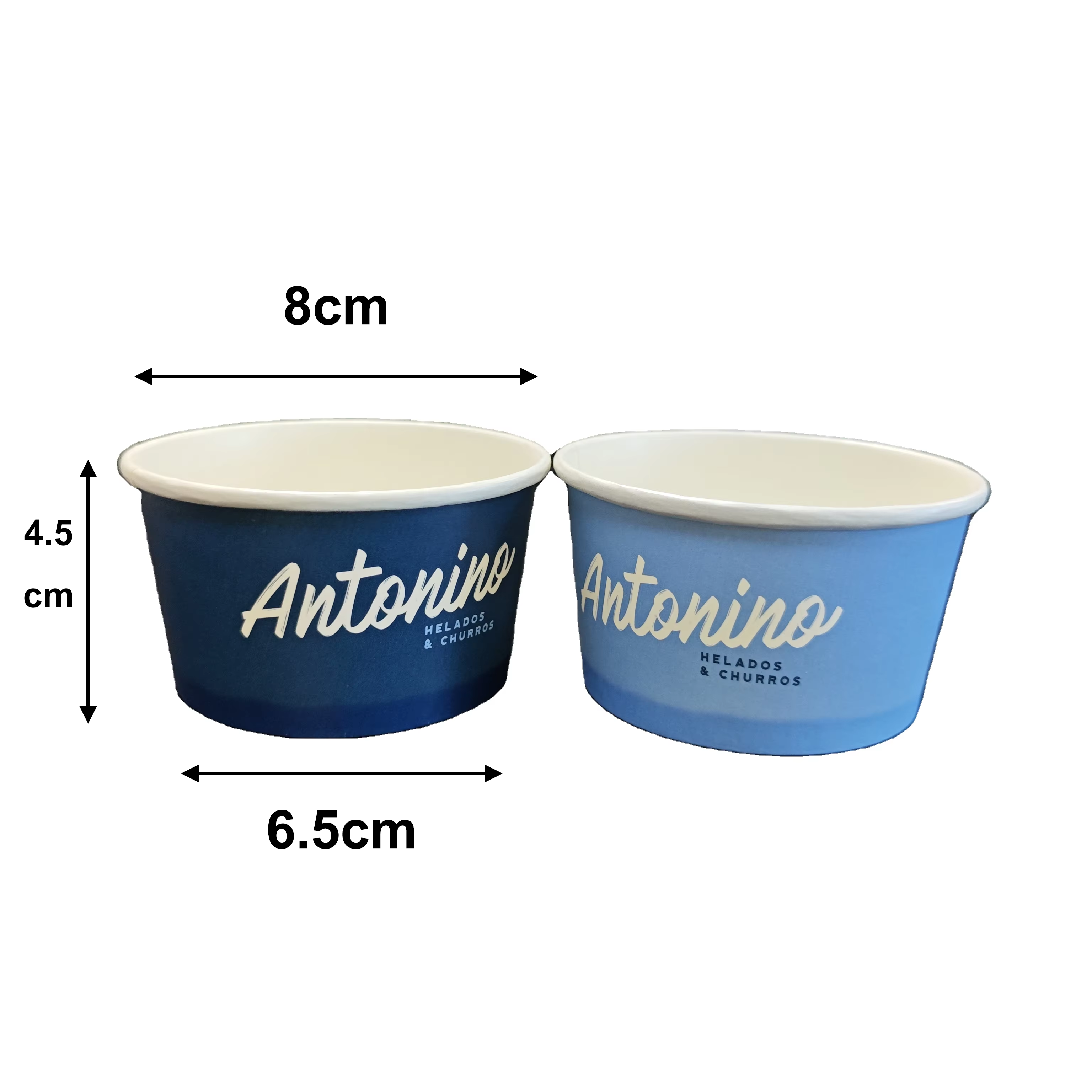 SP3374 Wholesale Hot Sale Eco-Friendly Disposable Ice Cream Paper Cup Single Wall Custom Logo Printing for Sugar Use