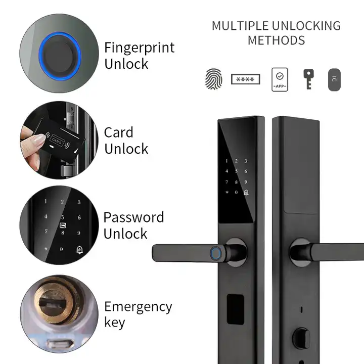 Tuya Smart WiFi Digital Door Lock Code RFID IC Card Smartphone App Unlock Biometric Fingerprint Smart Lock · image 6