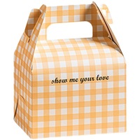 Boîte en carton à carreaux simple et moderne pour l'emballage à emporter de pâtisseries, gâteaux à étages, mousses et pâtisseries flocon de neige, pour l'emballage alimentaire