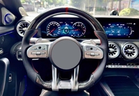 Volant en fibre de carbone pour Mercedes Benz Classe C W204 W205 W206, cuir perforé, personnalisation intérieure